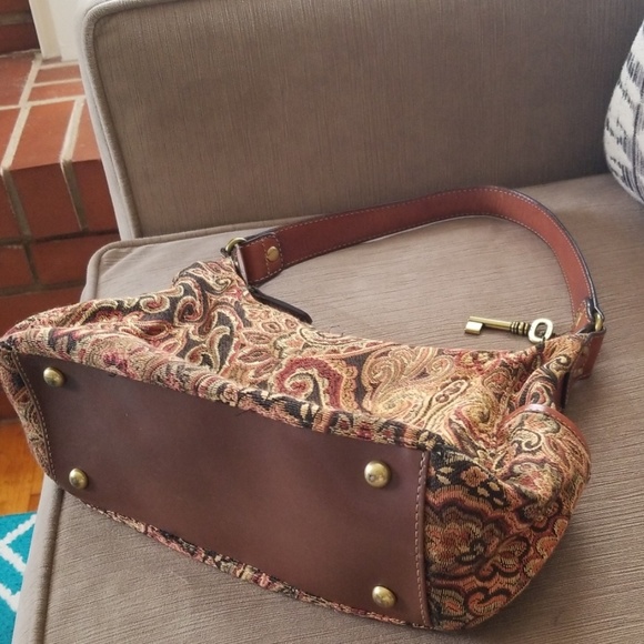 fossil tapestry bag